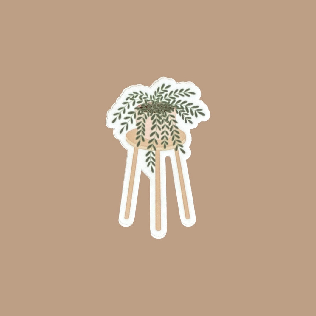 Planter on Stool Sticker