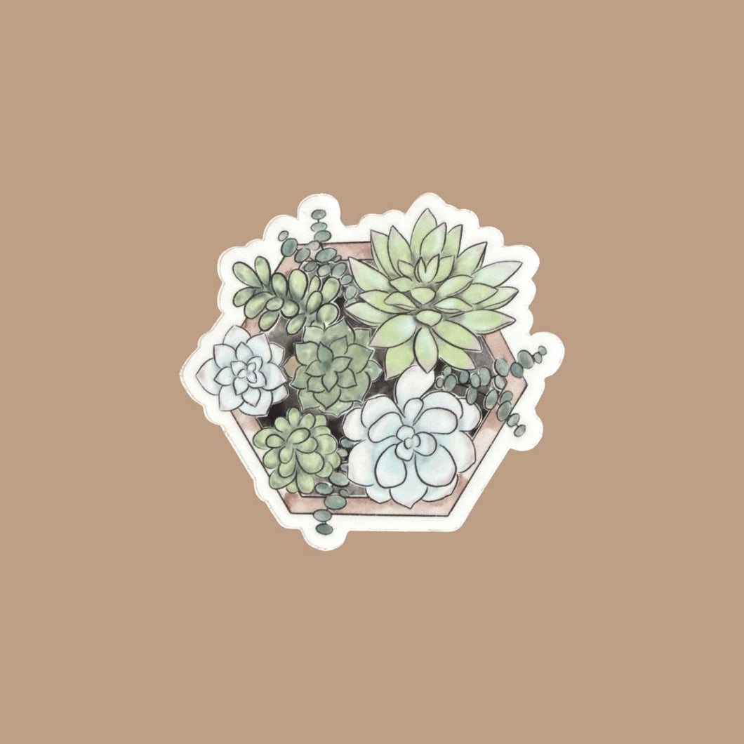 Succulent Planter Sticker