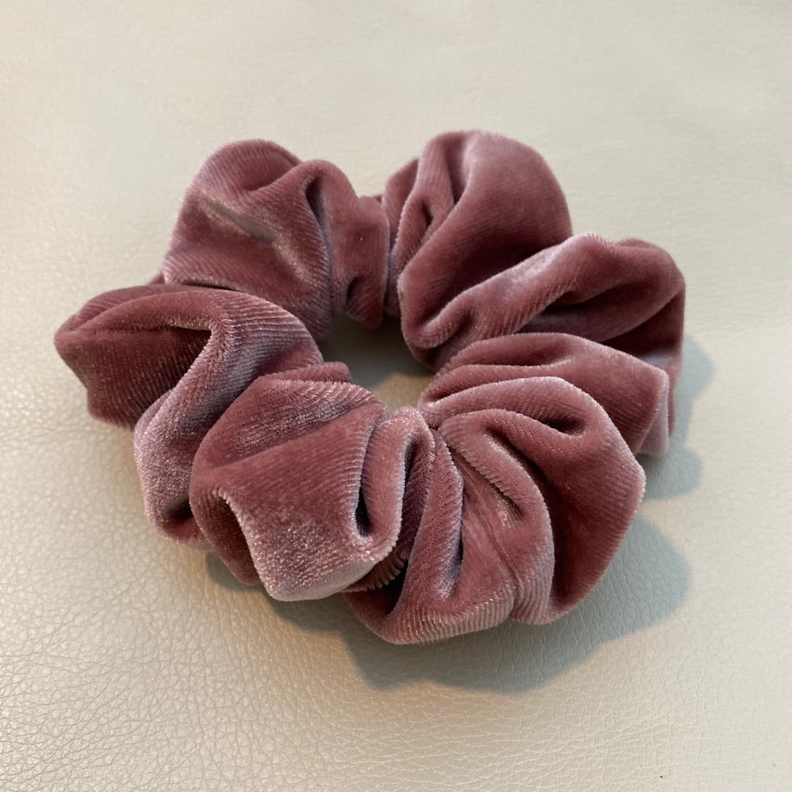 Velvety Mauve Pink Fluffy Hair Tie