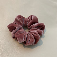 Load image into Gallery viewer, Velvety Mauve Pink Fluffy Hair Tie
