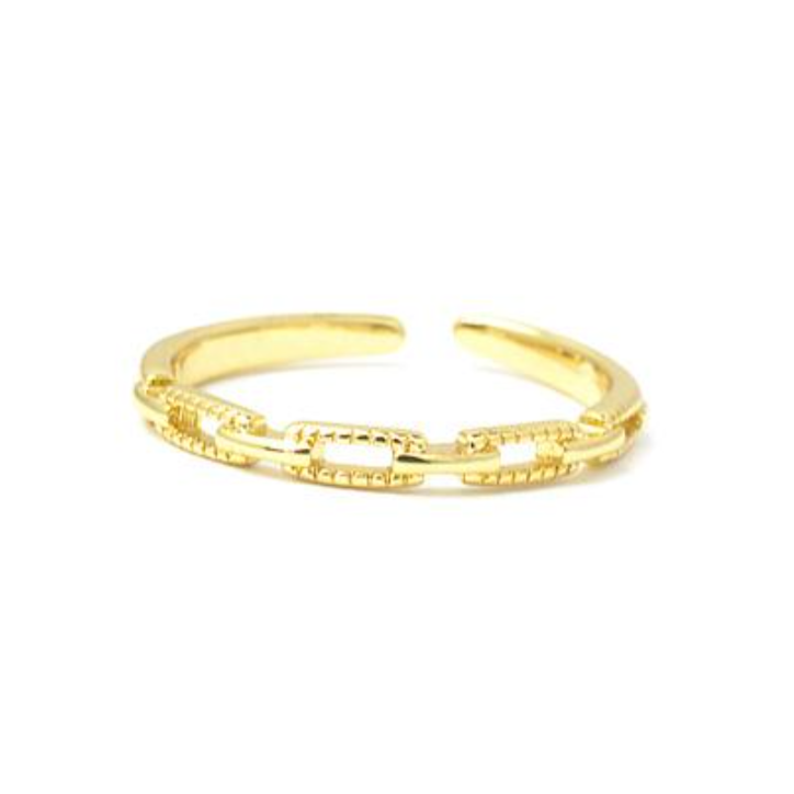 Gold Adjustable Chain Ring